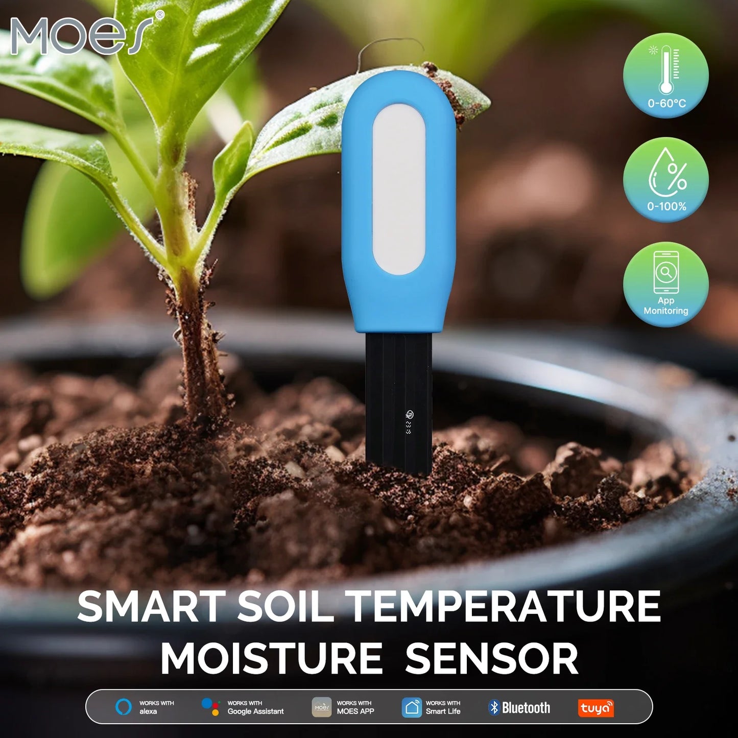 Smart Bluetooth Soil Tester Temperature Meter